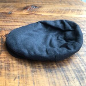 Amicale 100% Camel Hair Taxi Driver Flat Hat Black Size L/XL
